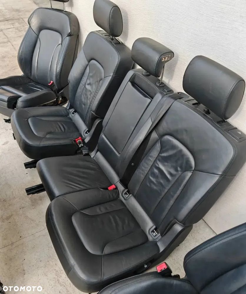 AUDI Q7 4L 05-15R FOTELE TYLNE KANAPA DRUGI i TRZECI RZAD CZARNA SKORA 7 OSOB - 3