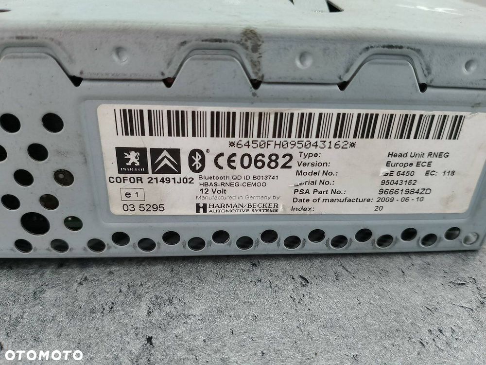 RADIO  CITROEN C5 III 96661984ZD - 6