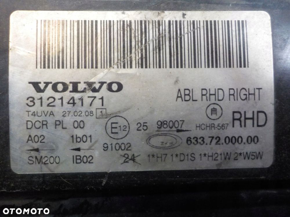 VOLVO S80 II 08r lampa prawa przod XENON 31214171 - 7
