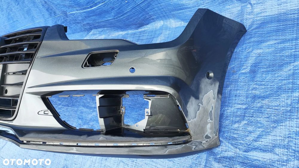 ATRAPA GRILL CZARNY BLACK POD KAMERĘ 4G8853037H 4G8853651G 4G8853651H ZAŚLEPKA CHROM ZDERZAKA LEWY PRZÓD AUDI A7 C7 4G8 LIFT S-LINE - 10
