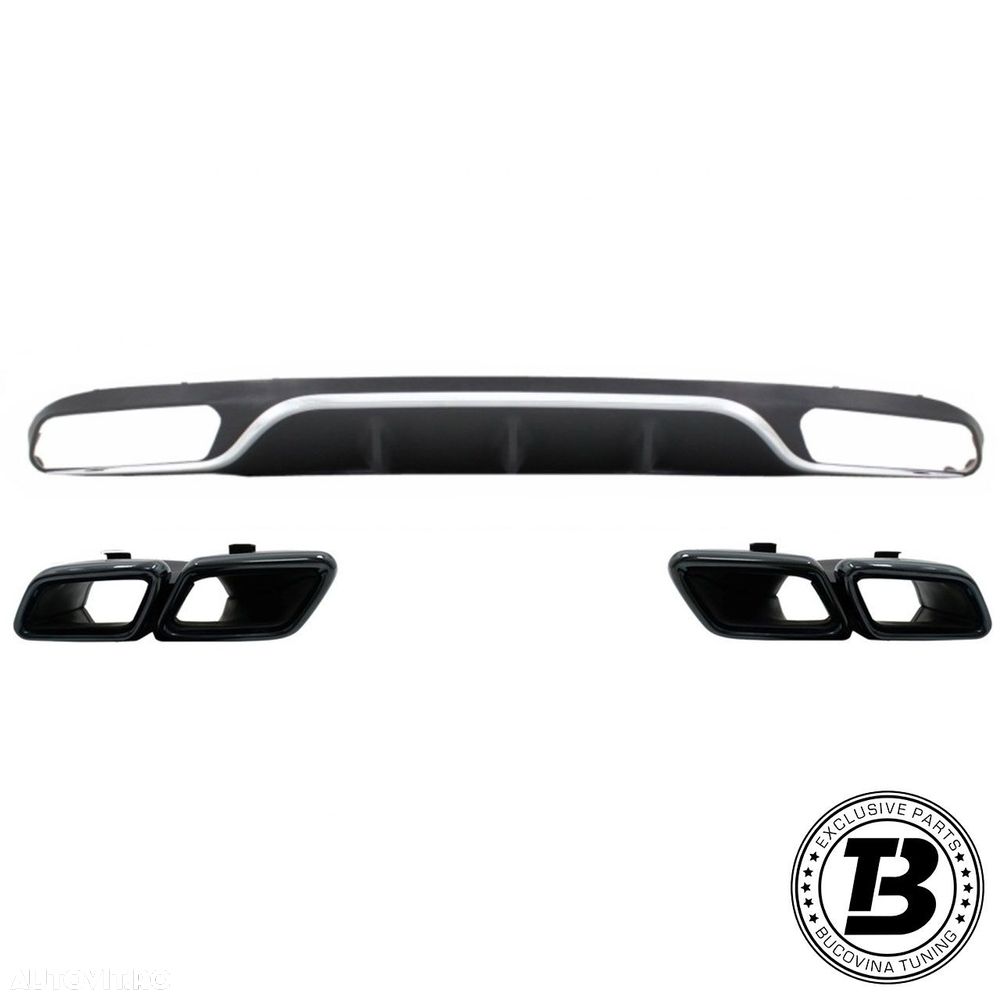 Difuzor Bara Spate cu Ornamente compatibil cu Mercedes E Class W213 A Design - 1