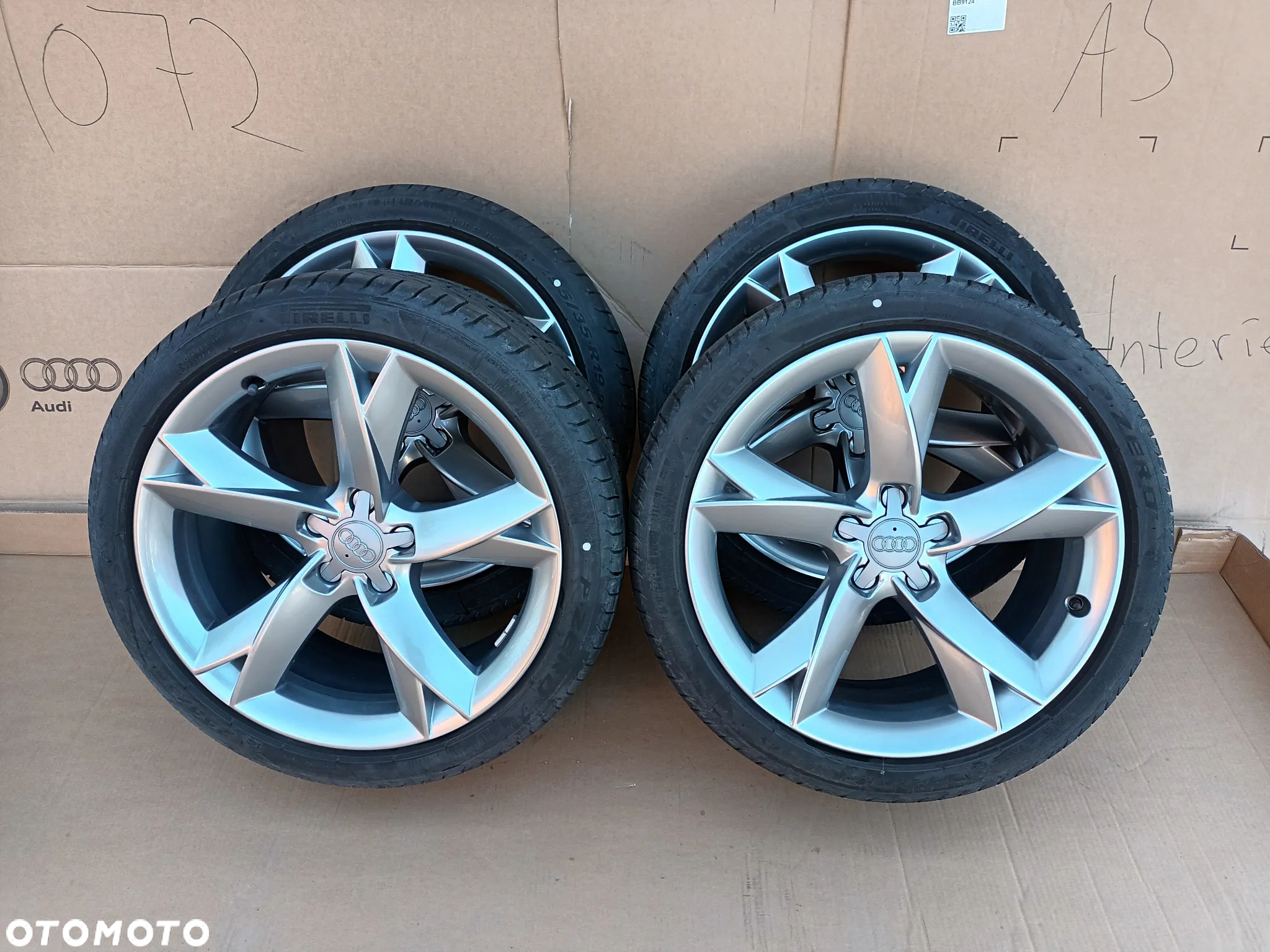 Koła 19 cali Audi A5 8T A4 OPONY Pirelli Pzero 255/35R19 felgi 8T0601025CK 24km - 2
