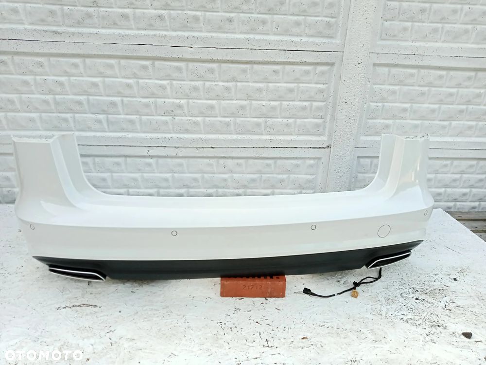 ZDERZAK TYŁ AUDI A6 C7 4G9 KOMBI LIFT 6PDC 15-18 BIAŁY - 4