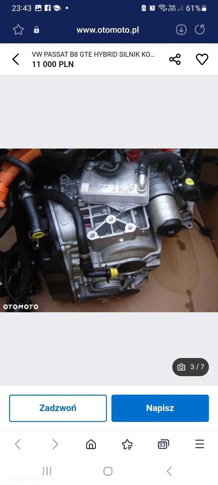 VW PASSAT B8 GTE HYBRYD SKRZYNIA BIEGÓW KOMPLETNA RNV NOWA - 1
