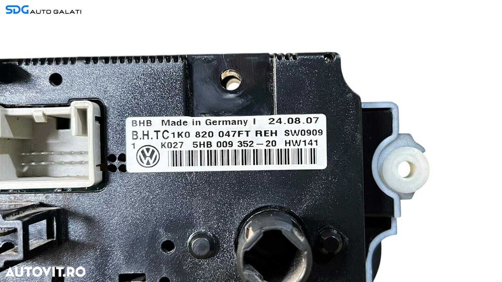 Panou Modul Unitate Comanda AC Aer Conditionat Clima Climatic Volkswagen Tiguan 2007 - 2013 Cod 1K0820047FT 5HB009352 [LC0583] - 4