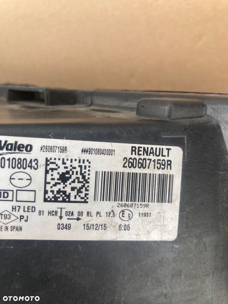 RENAULT MEGANE 4 IV LAMPA PRZEDNIA LEWA REFLEKTOR LEWY PRZÓD LED  LEDOWY SOCZEWKA EUROPA 260607159R Wwa - 8