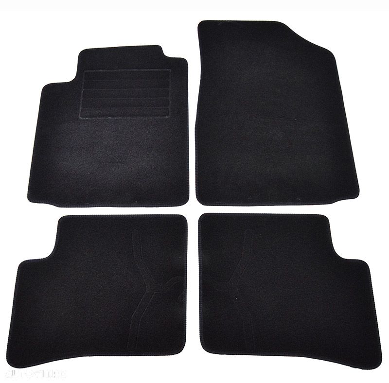 Covorase mocheta Toyota YARIS 5USI 3/1999-11/2005 Negru, set de 4 bucati - 1