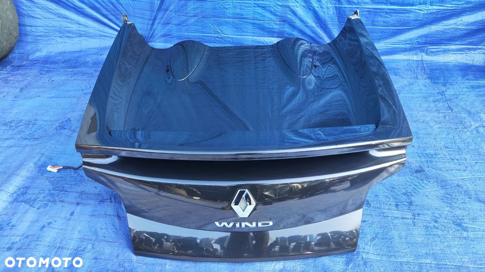 KLAPA BAGAŻNIKA TYŁ TYLNA KOMPLETNA CZARNA NV676 ZAMEK ZAWIAS SPOILER INSTALACJA WIĄZKA RENAULT WIND - 1