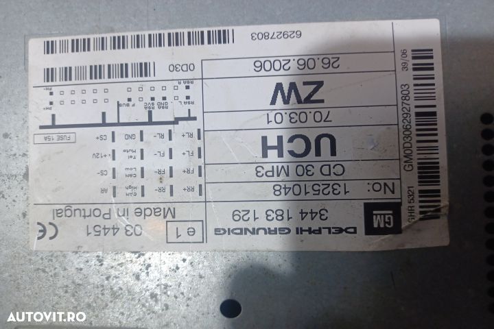 Radio cd 344183129 13251048 Opel Zafira B [2005 - 2010] Minivan 5-usi - 4