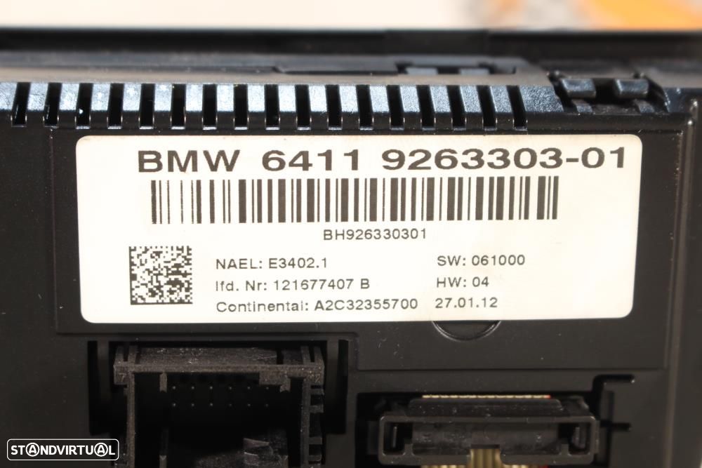 Climatronic / Comando Sofagem / Chaufagem Bmw 1 (E87)  64119263303 / 9 - 7
