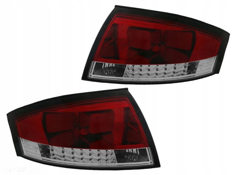 Lampy tylne kpl LED Dymione Diody Tuning Red White Audi TT 8n 8n0 1998-2006 - 1
