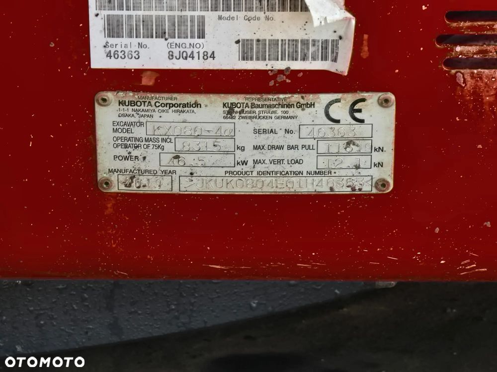 Kubota KX 080-4 - 9