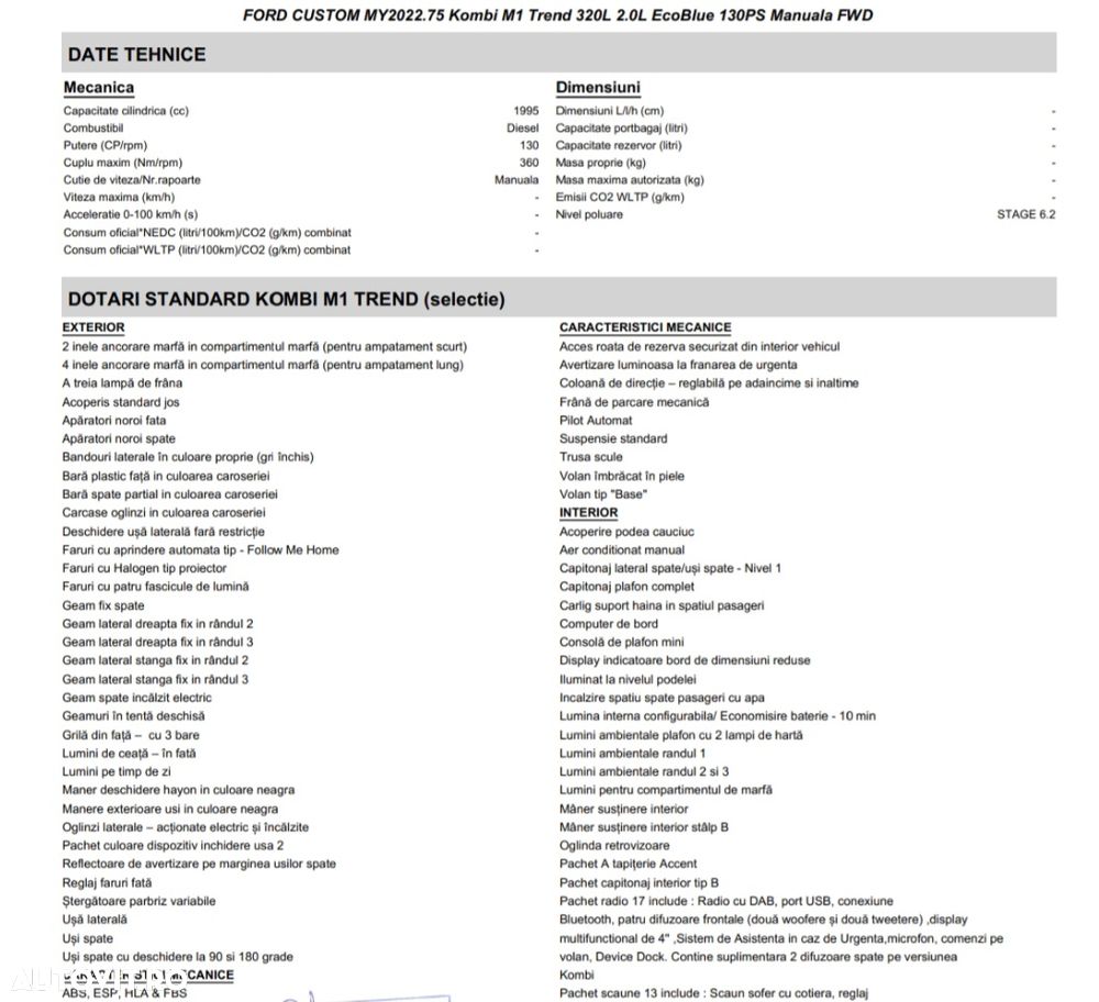 Ford Transit Custom Shuttle Bus 320 2.0 EcoBlue 130 CP L2H1 Trend - 8