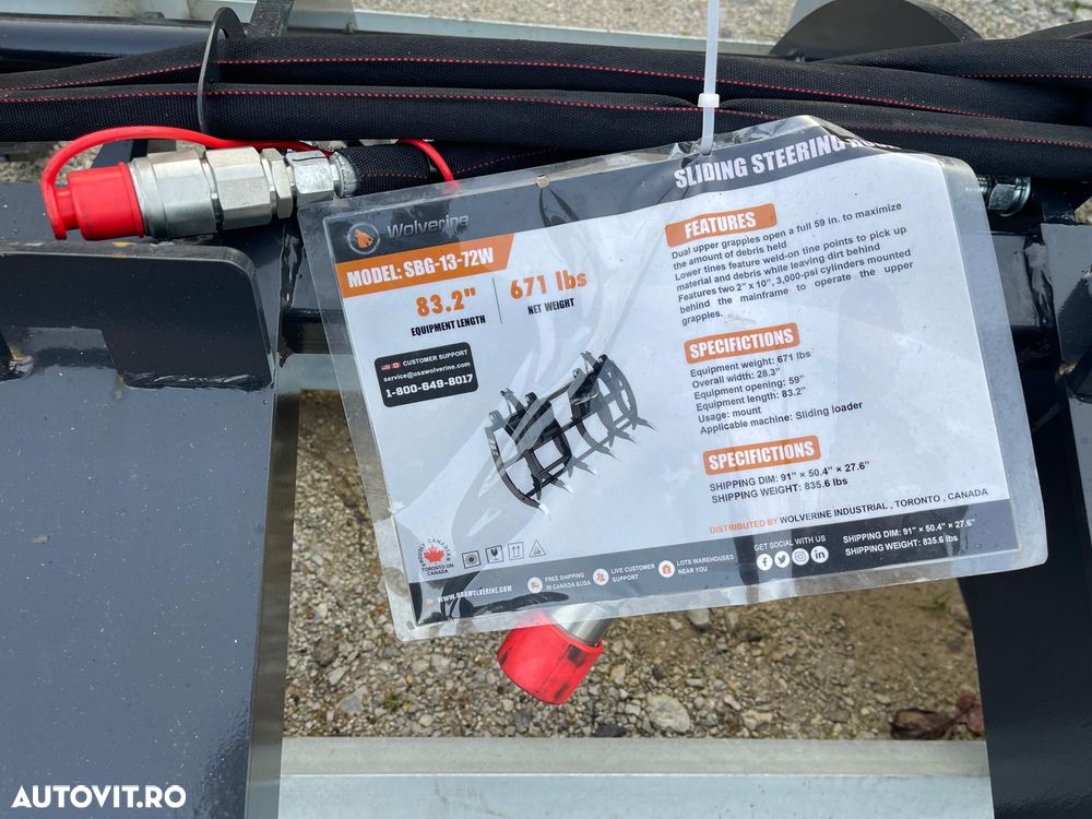 Atașamentul tip cupă crocodil pentru mini încărcătoare, Bobcat / Caterpillar ... - 7