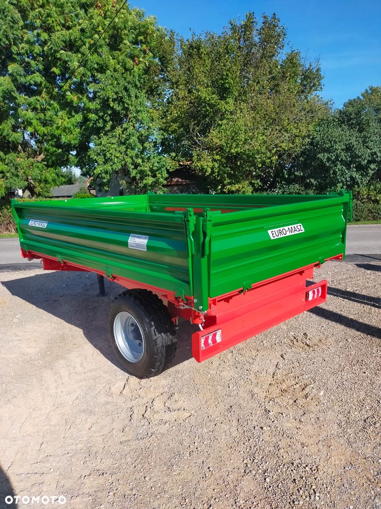 przyczepa rolnicza 3t wywrotka / euro-masz / zsyp / hamulce /nadstawy/ jednoosiowa - 5