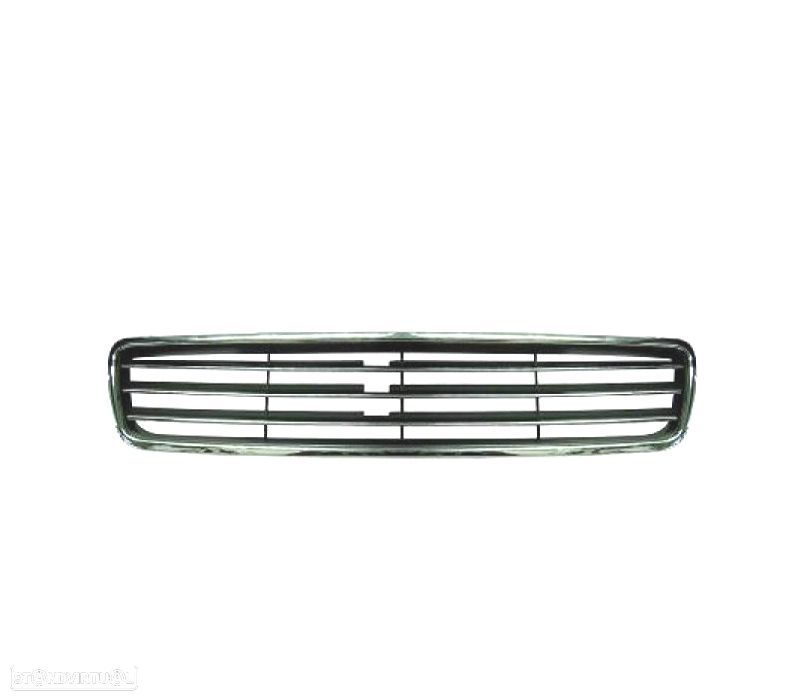 GRELHA FRONTAL AUDI A4 94-99 PRETO + FRISO CROMADO - 1