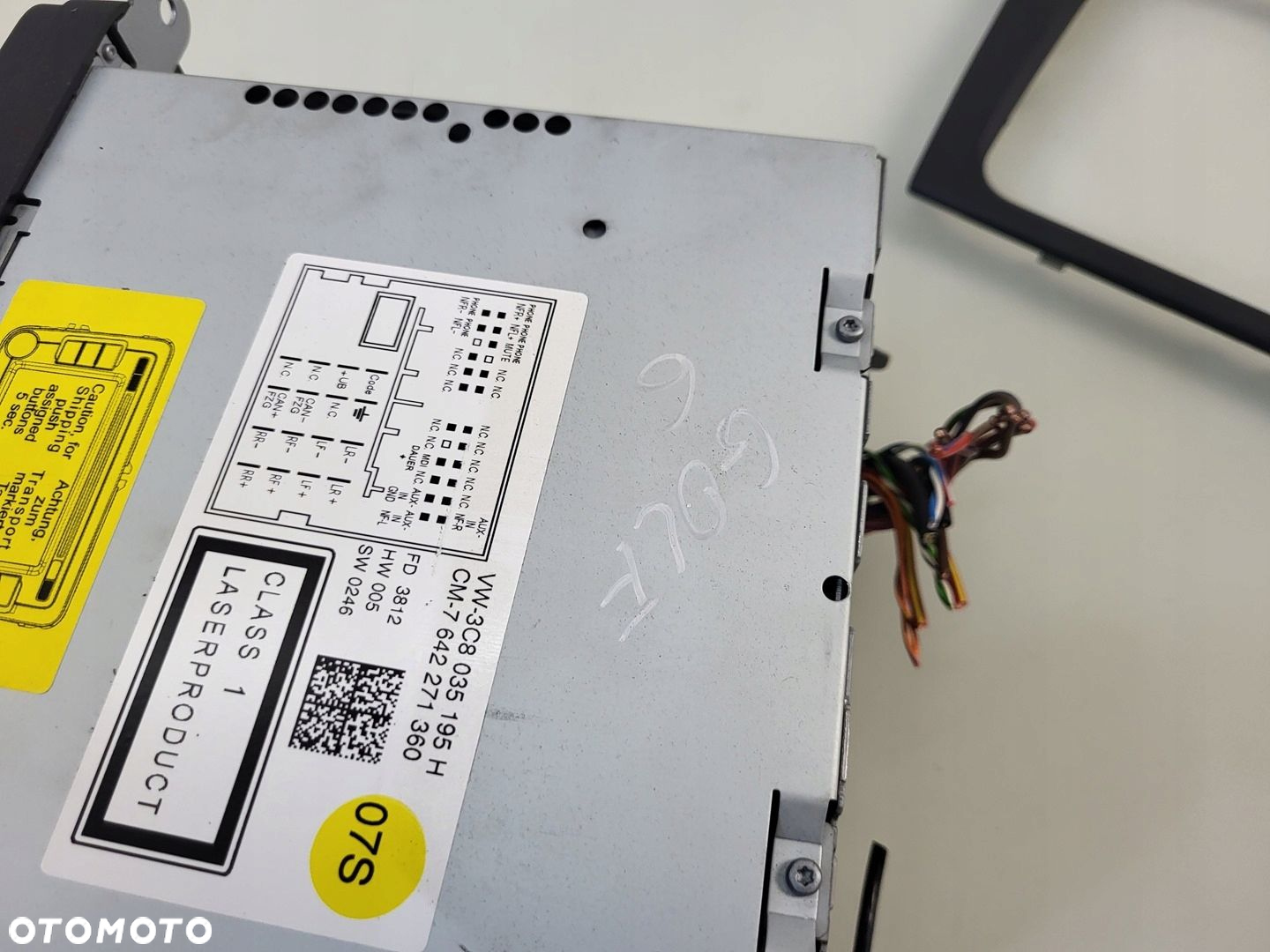 VW GOLF VI LIFT RADIO EKRAN MONITOR WYŚWIETLACZ RAMKA WTYCZKA - 16