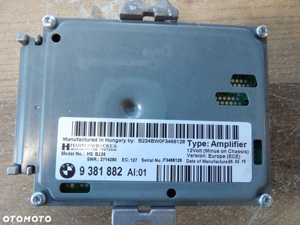 BMW - F80*,F34 - WZMACNIACZ ACTIVE SOUND DESIGN - HARMAN BECKER- 9381882 - 2