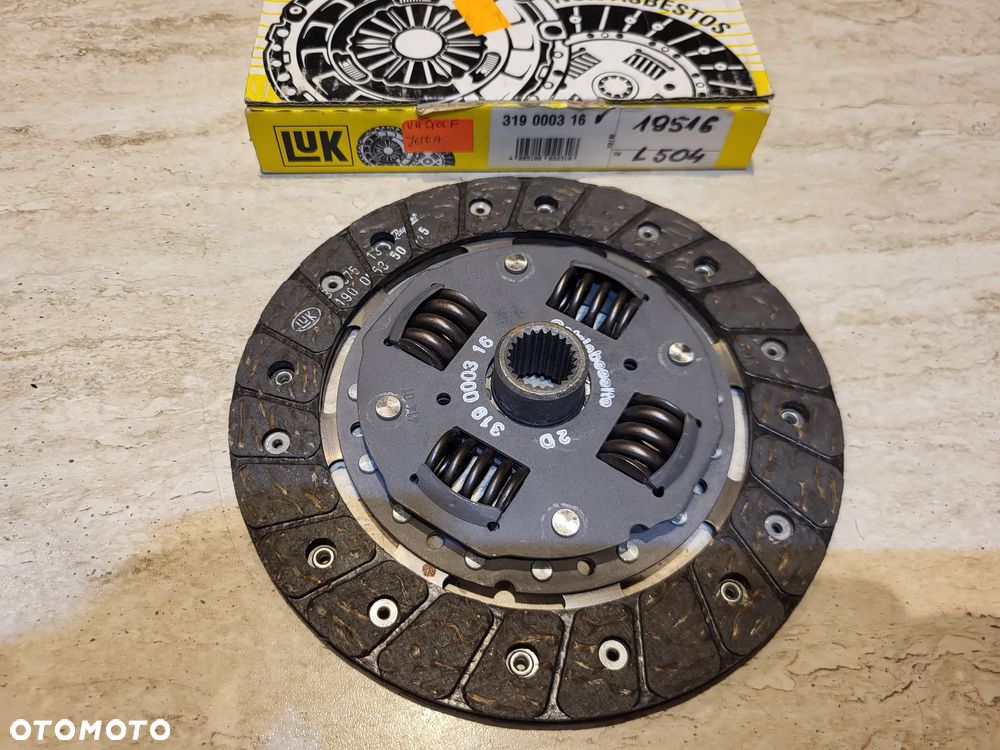 Tarcza sprzęgła (190mm) pełen profil AUSTIN MONTEGO; SEAT CORDOBA, CORDOBA VARIO, IBIZA II, INCA, TOLEDO I; VW CADDY II, CADDY II/MINIVAN, GOLF I, GOLF II, JETTA I 1.3-1.6 02.74-10.02 - 1