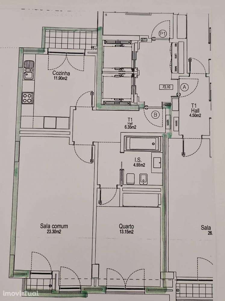 Apartamento T1 com vista, Estefânia, Lisboa - Grande imagem: 5/5