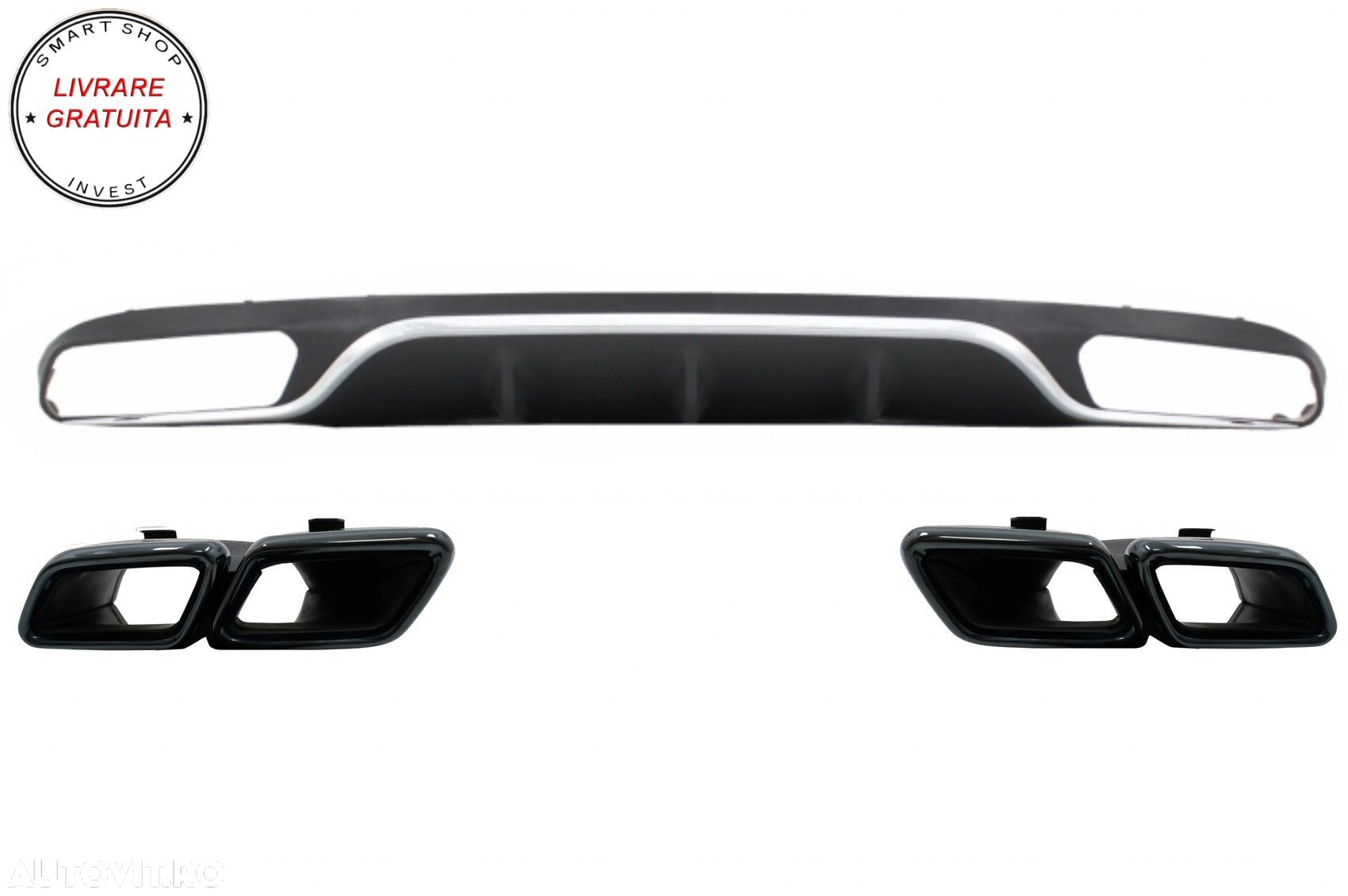 Difuzor Bara Spate cu Ornamente Tobe Mercedes E-Class W213 S213 Standard (2016-201- livrare gratuita - 1