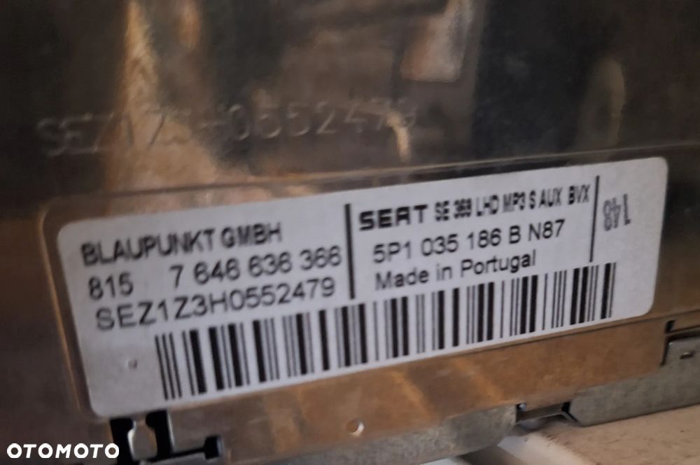 RADIO ORYGINALNE - SEAT TOLEDO III / EUROPA -5P1035186B - 2