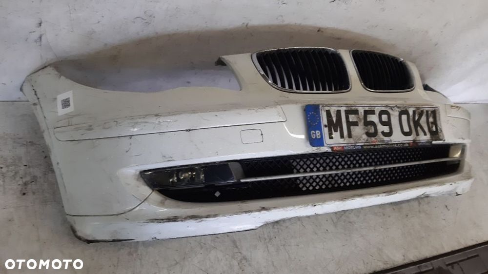} ZDERZAK PRZÓD PRZEDNI BMW E87 SERIA 1 I LIFT FL BIAŁY ALPINEWEISS HALOGENY - 4