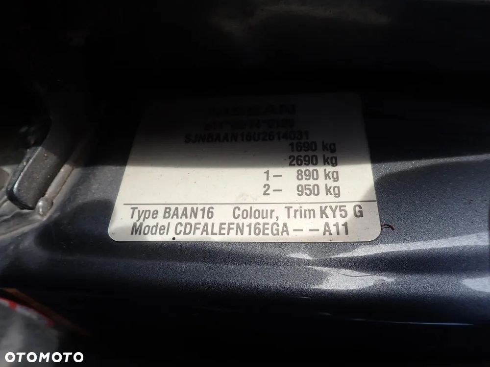 CZĘŚCI - Nissan Almera N16 1,5 98KM QG15DE FILM SEDAN LIFT lakier KY5 2005r. INDEX - 9766 - 7