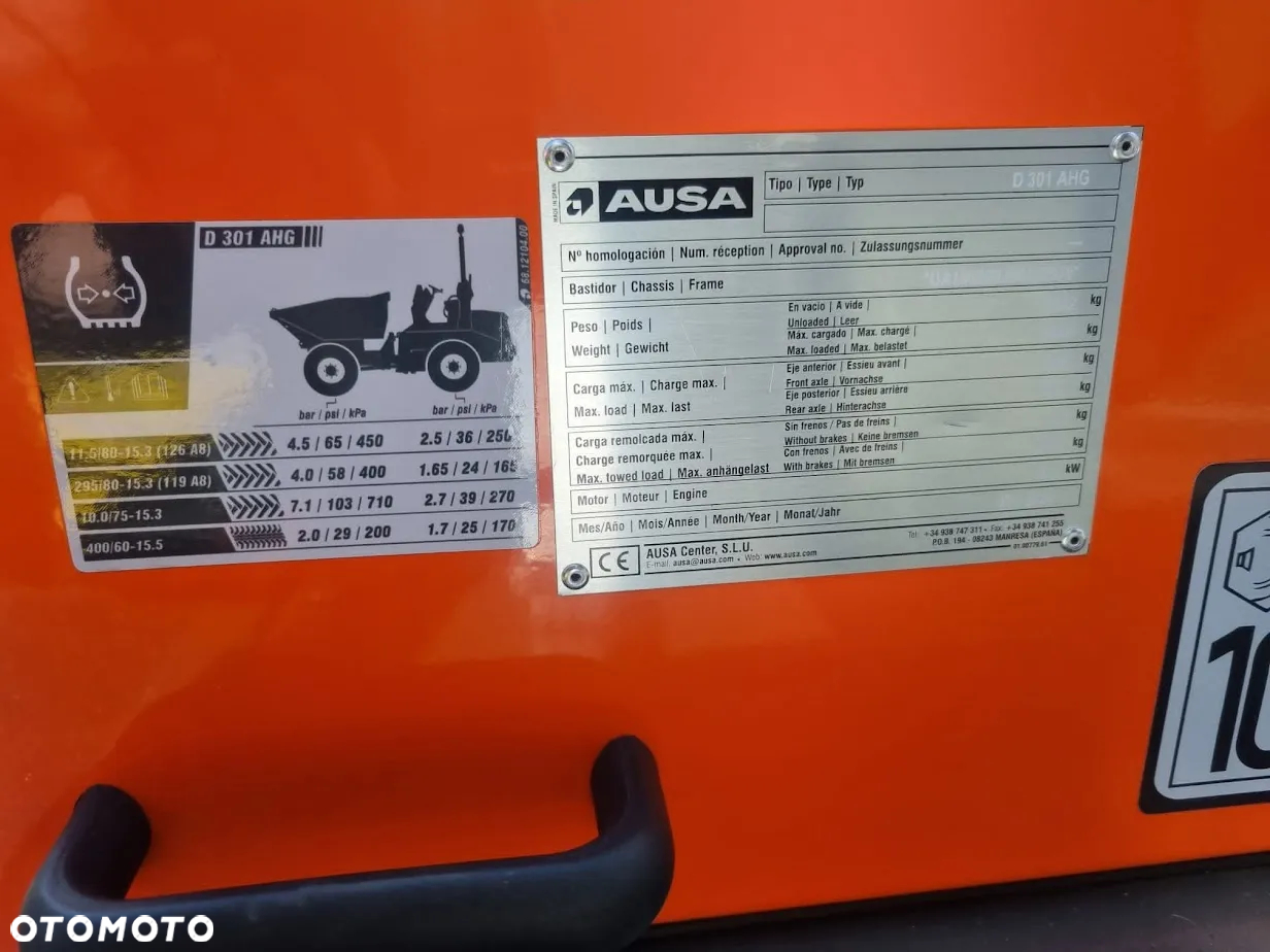 Ausa Nowe Wozidło AUSA D301AHG -3T Kolebka obrotowa - 7