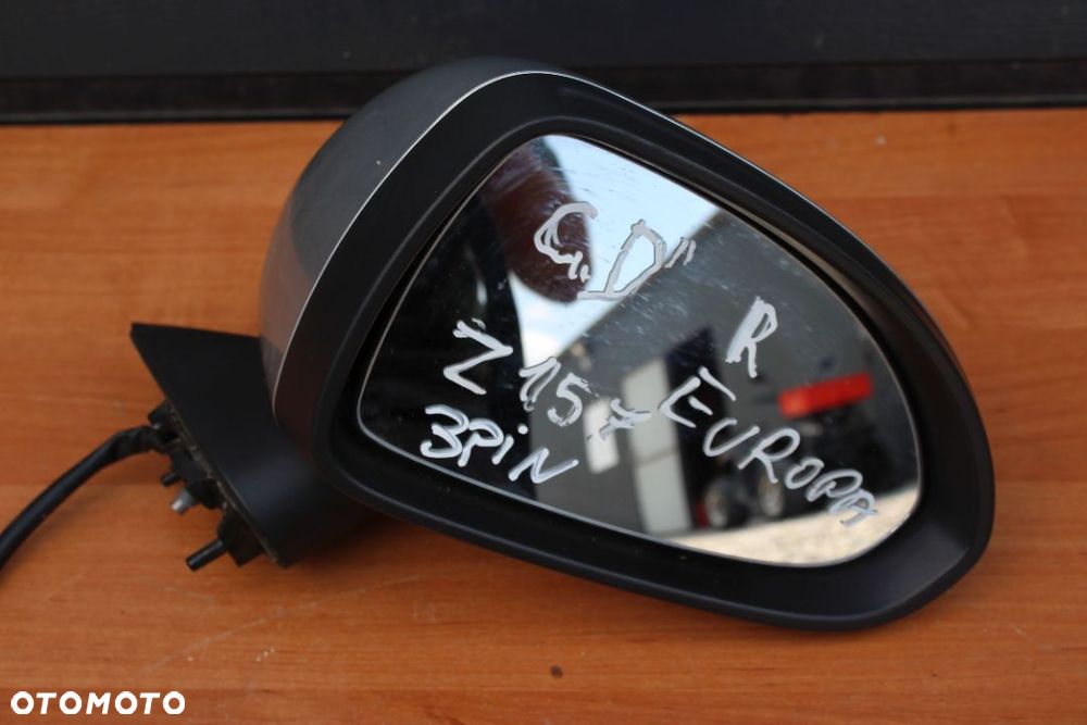 LUSTERKO ZEWNĘTRZNE PRAWE OPEL CORSA D Z157 3 PINY EUROPA