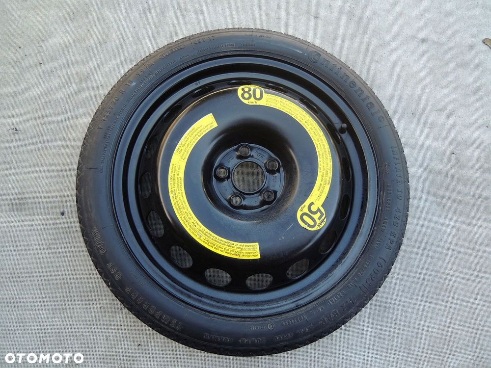 koŁo dojazdowe dojazdÓwka 125/70/ r18 3,5x18 (oe) - vw iv audi a3 - 1