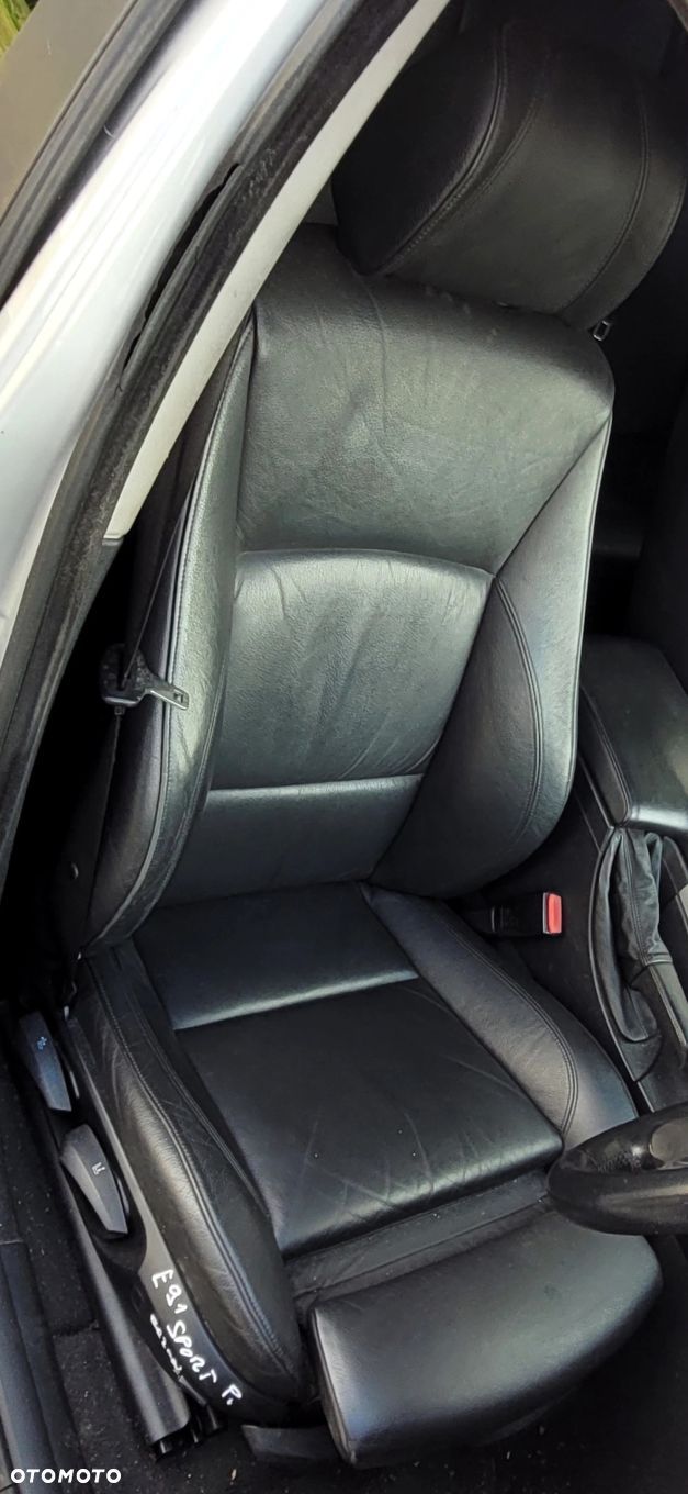 FOTEL PRAWY PRZÓD PRZEDNI SKÓRA SPORT GRZANY BMW E90 E91 C69 - 1