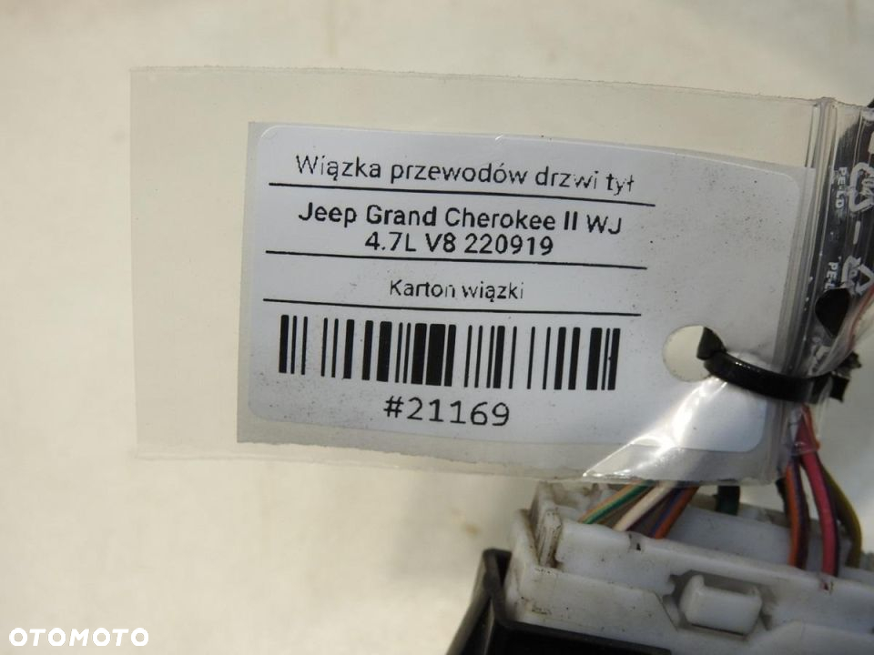 WIĄZKA INSTALACJA DRZWI TYŁ GRAND CHEROKEE II WJ - 10