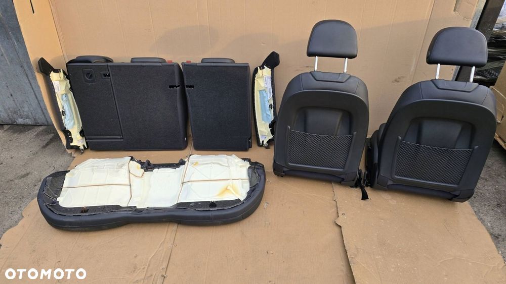 fotele skórzane kanapa kpl grzene czarne audi a4 b9 sedan nr mag de01 - 10