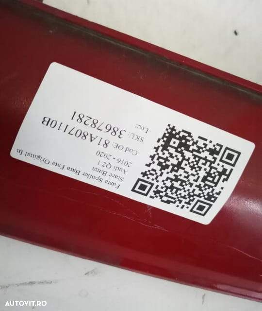 Fusta Spoiler Bara Fata Original In Stare Buna Audi  Q2  1 2016 2017 2 - 8