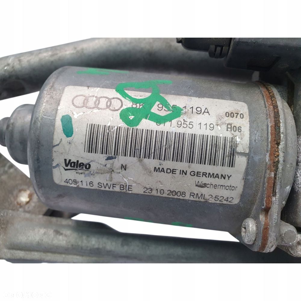 SILNICZEK WYCIERACZEK Audi A4 B8 mechanizm przód przedni 8K1955119A - 2