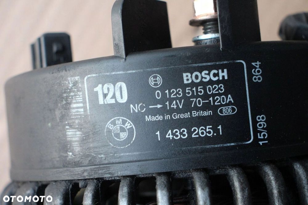 Alternator BMW v8 m60 3.0 4.0 m62 3.5 4.4 NV BOSCH 120A 1433265 - 7