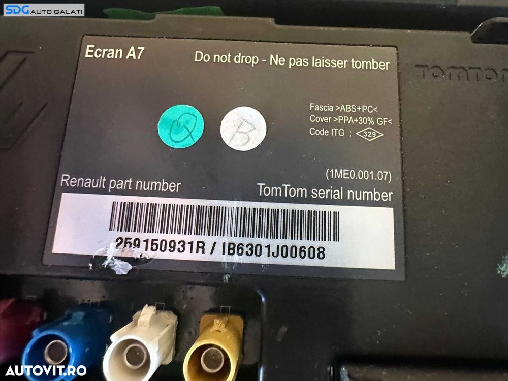 Display Afisaj Ecran de la Navigatie cu GPS Renault Megane 3 2008 - 2015 Cod 259150931R 682470010R [M3819] - 6