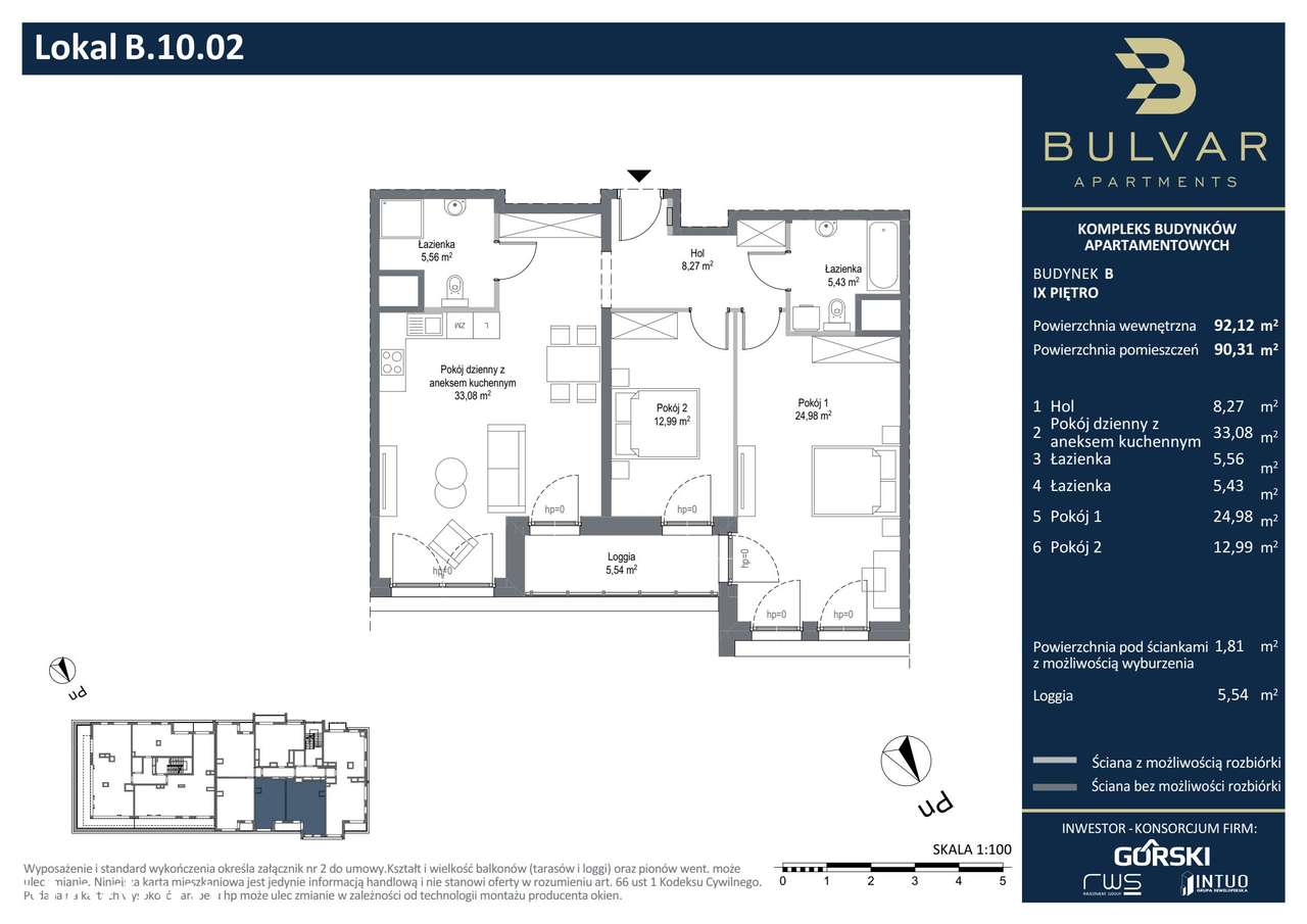 Bulvar Apartments | mieszkanie 3-pok. | B.10.02 - Pełny obrazek: 2/20