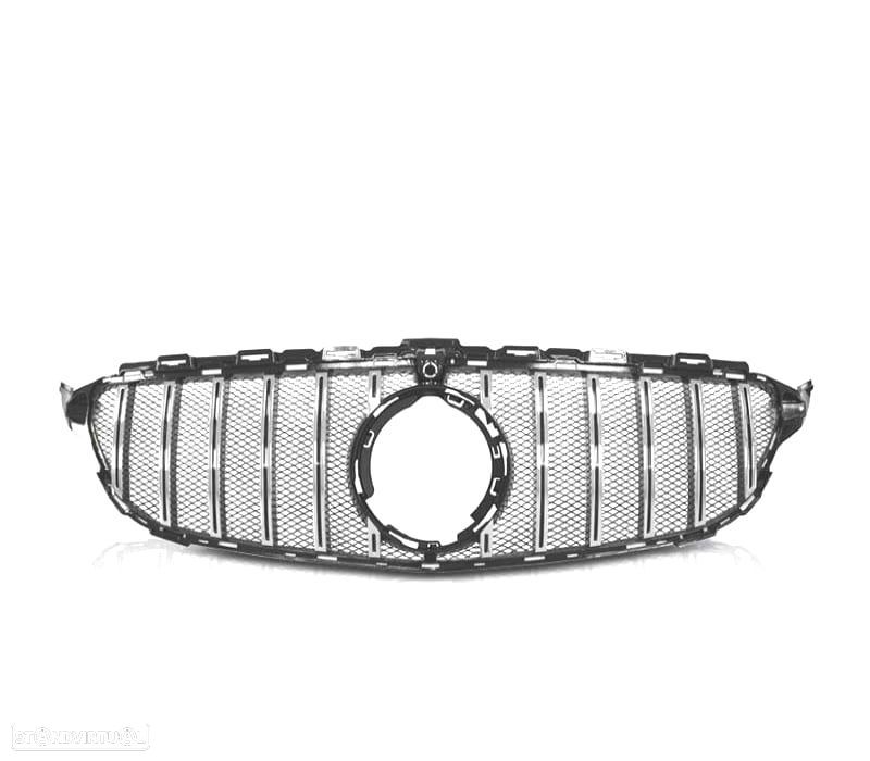GRELHA MERCEDES W205 18- LOOK AMG GTR PRETO CROMO - 4