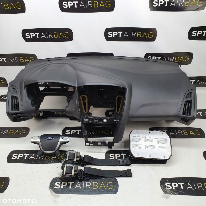 FORD FOCUS MK3 III 3 KOKPIT DESKA KONSOLA PULPIT PODUSZKA AIRBAG AIR BAG PASY KIT SET - 1