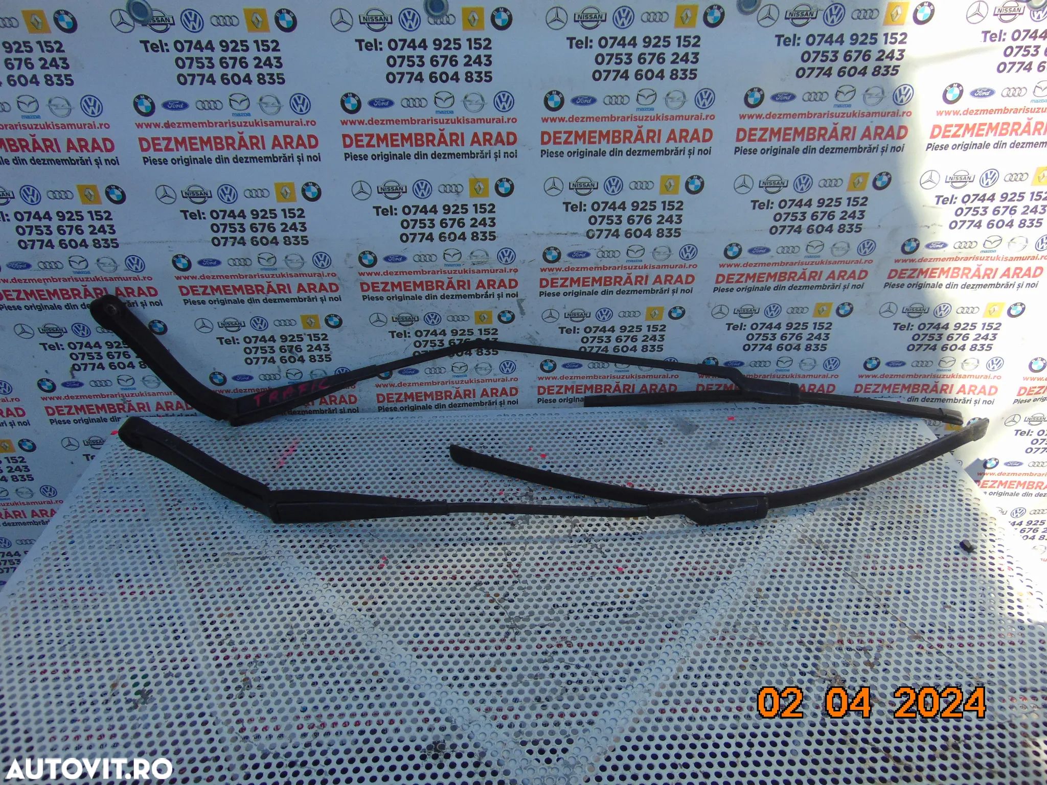 Brate stergatoare Renault Trafic 2014-2023 Opel Vivaro brat stergator fata set - 1