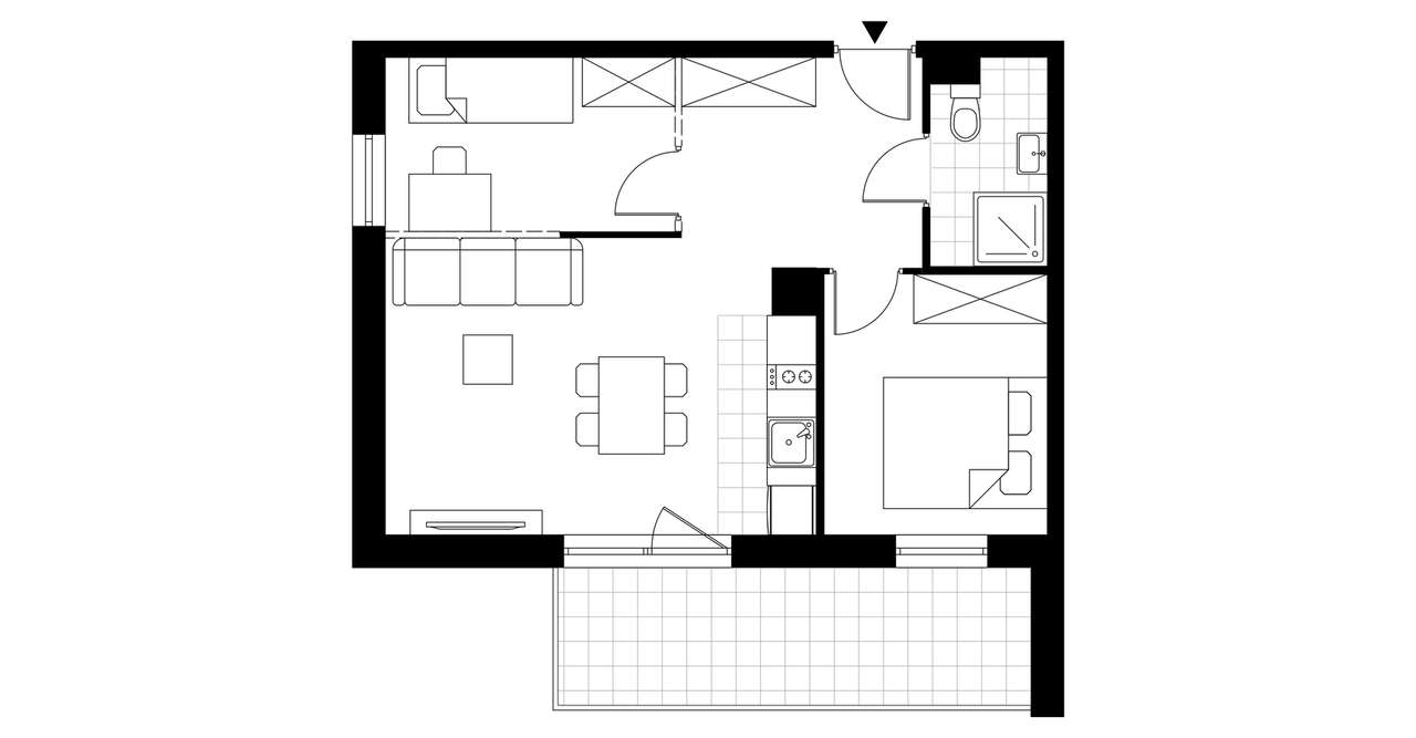 3-pokojowy apartament inwestycyjny 44m2 + balkon - Pełny obrazek: 4/16