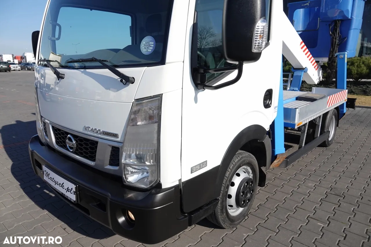 Renault CABSTAR NT 400 / LIFTING 18 METRI / SOCAGE T318 ridicator de cosuri / COS 2 PERSOANE - 225 kg / DUPA CONTRACTUL DE SERVICE - 16