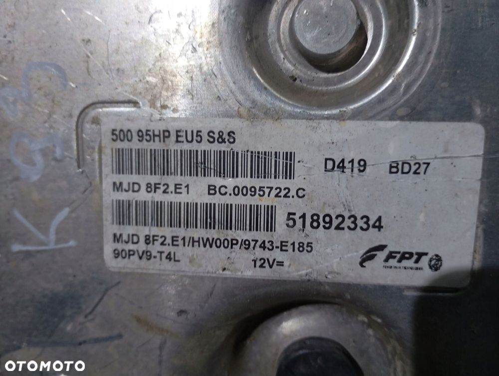 fiat 500 1.3 multijet sterownik silnika 51892334 - 2