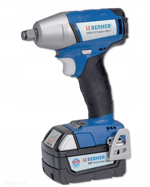 Klucz udarowy 1/2" bezszczotkowy 18 V Berner - 1