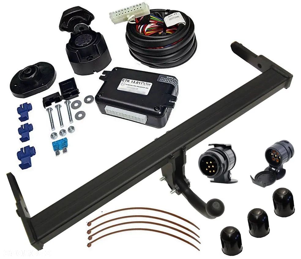 MARKOWY SOLIDNY HAK HOLOWNICZY Z KULĄ ODKRĘCANĄ NA DWIE ŚRUBY VOLVO S60 II2 4d 2010-18+MODUŁ13PIN - 1