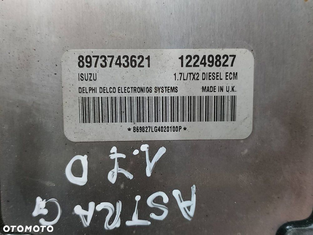 KOMPUTER, STEROWNIK OPEL ASTRA G 12249827  8973743621 1.7 DTI - 4