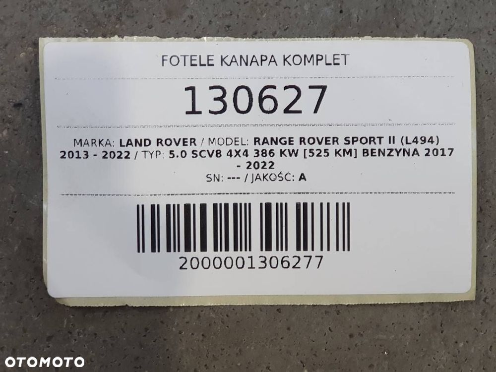 FOTELE KANAPA WNĘTRZE 7 OSÓB III RZĄD KOMPLET RANGE ROVER SPORT II L494 - 22