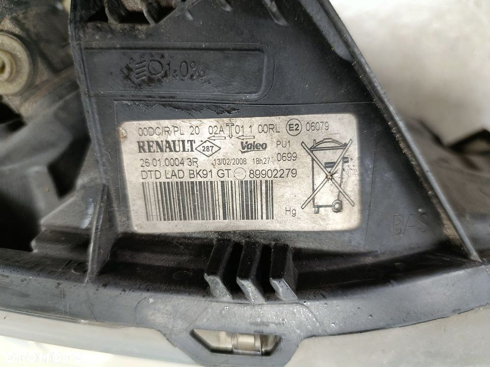 LAMPA PRZÓD PRAWA XENON RENAULT LAGUNA III 260100043R 89902279 89034934 - 7